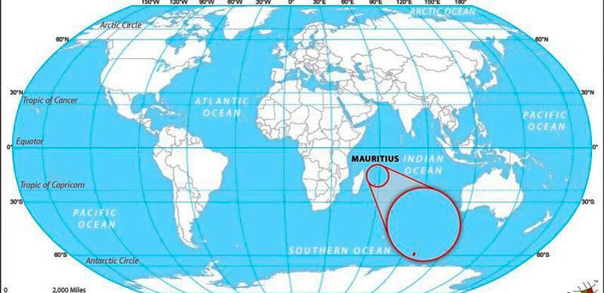Maurice Mauritius Location Map
